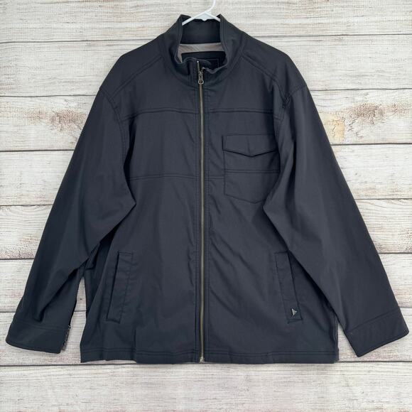 prAna Zion Stretch Full Zip Jacket Mens XXL Black Hiking Outdoor - Picture 1 of 11